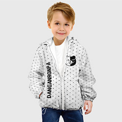 Куртка с капюшоном детская Danganronpa glitch на светлом фоне: надпись, симво, цвет: 3D-белый — фото 2