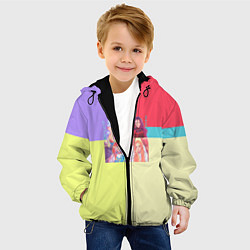 Куртка с капюшоном детская Блек Пинк - разноцветный, цвет: 3D-черный — фото 2
