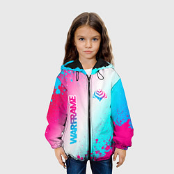 Куртка с капюшоном детская Warframe neon gradient style: надпись, символ, цвет: 3D-черный — фото 2