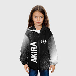 Куртка с капюшоном детская Akira glitch на темном фоне: надпись, символ, цвет: 3D-черный — фото 2