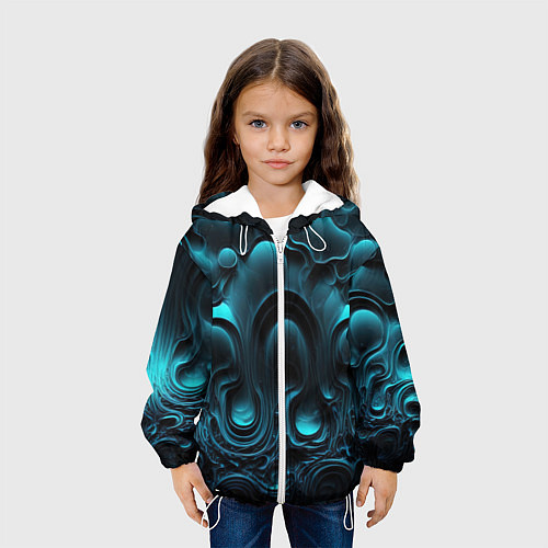 Детская куртка Космическая текстура / 3D-Белый – фото 3