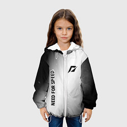 Куртка с капюшоном детская Need for Speed glitch на светлом фоне: надпись, си, цвет: 3D-белый — фото 2