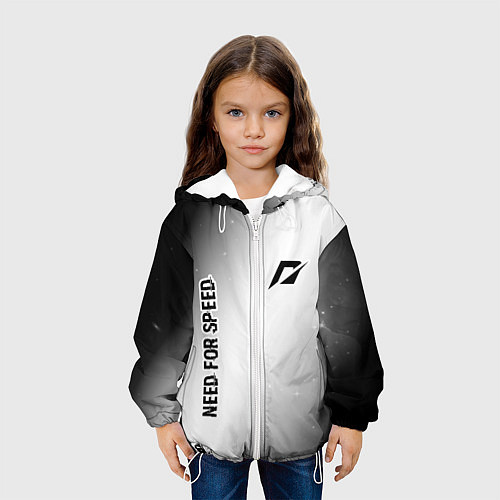 Детская куртка Need for Speed glitch на светлом фоне: надпись, си / 3D-Белый – фото 3