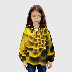 Куртка с капюшоном детская Yellow background, цвет: 3D-черный — фото 2