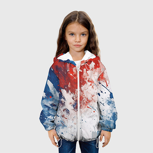 Детская куртка Краски в цветах России / 3D-Белый – фото 3