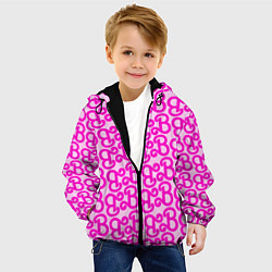 Куртка с капюшоном детская Логотип Барби - буква B, цвет: 3D-черный — фото 2