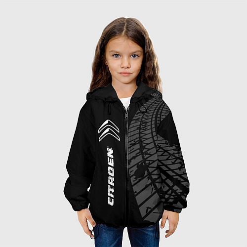 Детская куртка Citroen speed на темном фоне со следами шин: по-ве / 3D-Черный – фото 3