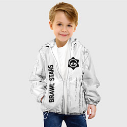 Куртка с капюшоном детская Brawl Stars glitch на светлом фоне: надпись, симво, цвет: 3D-белый — фото 2