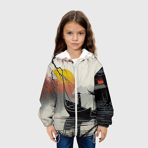 Детская куртка Красота Японии / 3D-Белый – фото 3