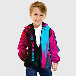 Куртка с капюшоном детская Berserk - neon gradient: по-вертикали, цвет: 3D-черный — фото 2