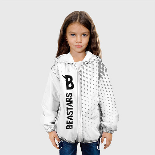 Детская куртка Beastars glitch на светлом фоне: по-вертикали / 3D-Белый – фото 3