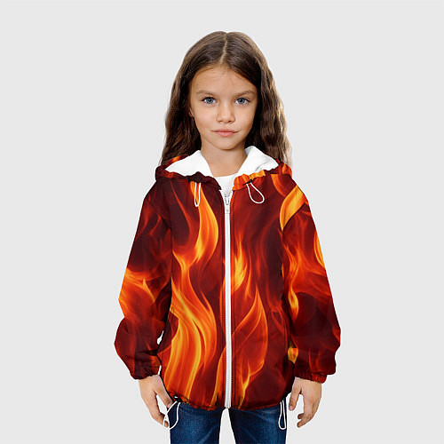 Детская куртка Пламя огня / 3D-Белый – фото 3