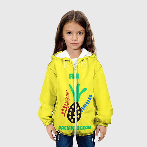 Детская куртка Фиджи - Тихий океан / 3D-Белый – фото 3
