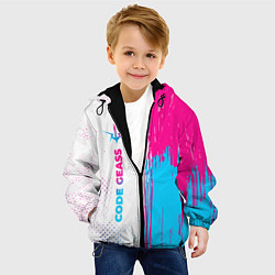 Куртка с капюшоном детская Code Geass neon gradient style: по-вертикали, цвет: 3D-черный — фото 2