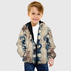 Куртка с капюшоном детская Тай дай паттерн, цвет: 3D-черный — фото 2