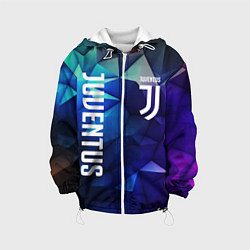 Куртка с капюшоном детская Juventus logo blue, цвет: 3D-белый