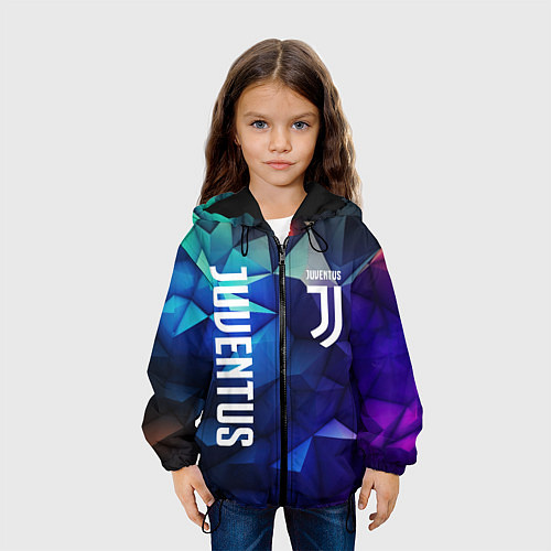 Детская куртка Juventus logo blue / 3D-Черный – фото 3