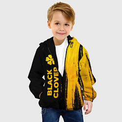 Куртка с капюшоном детская Black Clover - gold gradient: по-вертикали, цвет: 3D-черный — фото 2