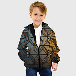Куртка с капюшоном детская Объемная броня из плит, цвет: 3D-черный — фото 2