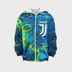 Детская куртка Juventus blue green neon