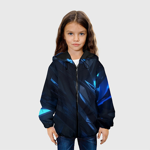 Детская куртка Синяя безгранность / 3D-Черный – фото 3