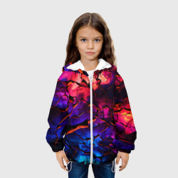 Куртка с капюшоном детская Светящаяся Земля, цвет: 3D-белый — фото 2