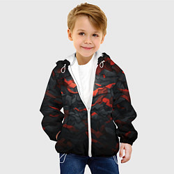 Куртка с капюшоном детская Затухающий камуфляж, цвет: 3D-белый — фото 2