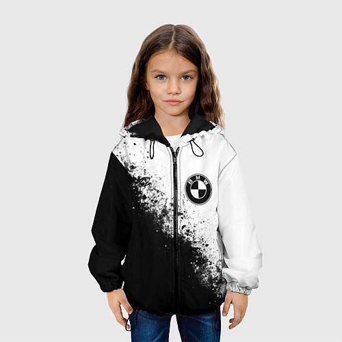 Детская куртка BMW - black and white / 3D-Черный – фото 3