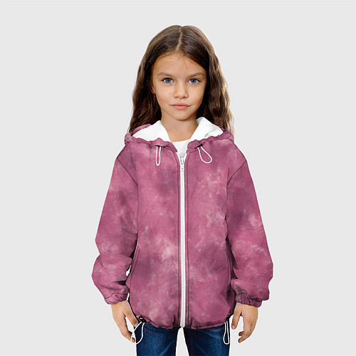 Детская куртка Текстура родонита / 3D-Белый – фото 3