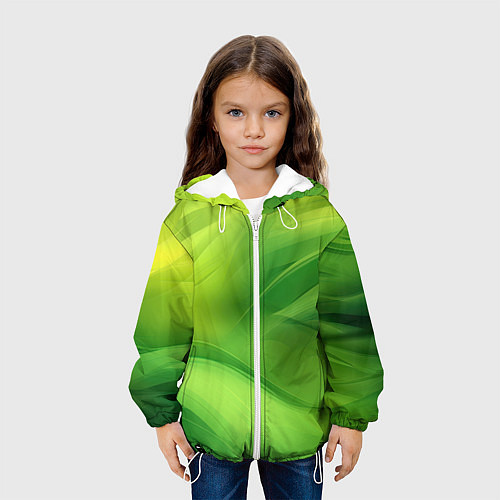 Детская куртка Green lighting background / 3D-Белый – фото 3