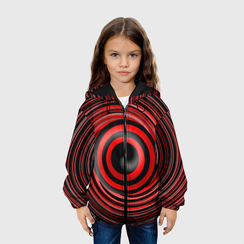 Детская куртка Красно-черный вихрь / 3D-Черный – фото 3