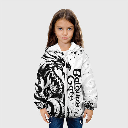 Детская куртка Балдурс гейт 3 - дракон / 3D-Белый – фото 3