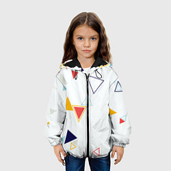 Куртка с капюшоном детская Геометрия фигур, цвет: 3D-черный — фото 2
