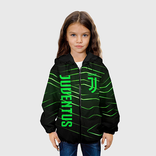 Детская куртка Juventus 2 green logo / 3D-Черный – фото 3