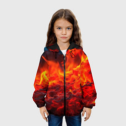 Куртка с капюшоном детская Магма, цвет: 3D-черный — фото 2