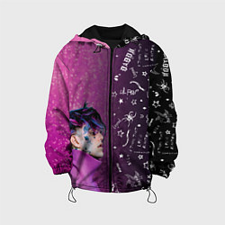 Детская куртка Лил Пип тату фиолетовый