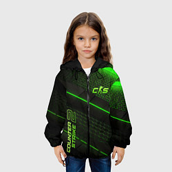 Куртка с капюшоном детская CS2 green neon, цвет: 3D-черный — фото 2