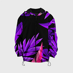 Куртка с капюшоном детская Floral composition - neon, цвет: 3D-черный