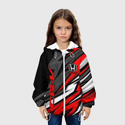 Куртка с капюшоном детская Honda - CR-V - геометрия, цвет: 3D-белый — фото 2