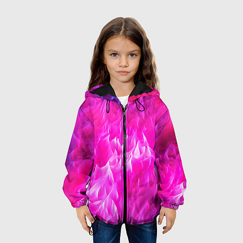 Детская куртка Pink texture / 3D-Черный – фото 3