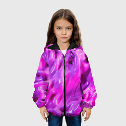 Куртка с капюшоном детская Розовая слизь, цвет: 3D-черный — фото 2