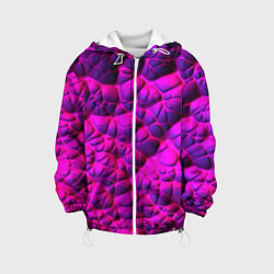 Куртка с капюшоном детская Объемная розовая текстура, цвет: 3D-белый