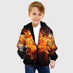 Куртка с капюшоном детская Black fire style, цвет: 3D-черный — фото 2