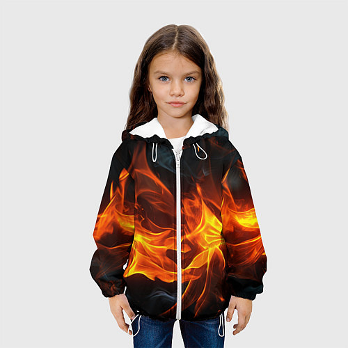 Детская куртка Пламя костра / 3D-Белый – фото 3