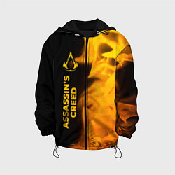 Куртка с капюшоном детская Assassins Creed - gold gradient: по-вертикали, цвет: 3D-черный