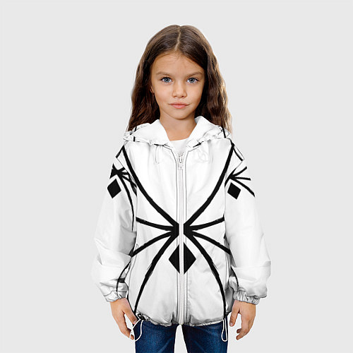 Детская куртка Пауки узор / 3D-Белый – фото 3