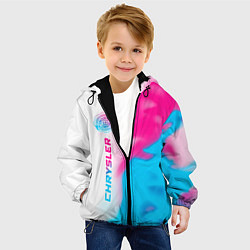 Куртка с капюшоном детская Chrysler neon gradient style: по-вертикали, цвет: 3D-черный — фото 2