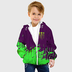 Куртка с капюшоном детская Monster energy taurin, цвет: 3D-белый — фото 2