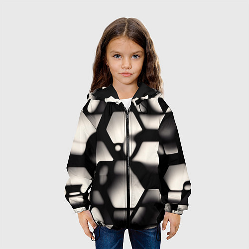 Детская куртка Зеркальные блики / 3D-Черный – фото 3