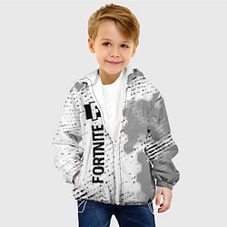 Куртка с капюшоном детская Fortnite glitch на светлом фоне: по-вертикали, цвет: 3D-белый — фото 2